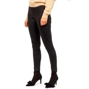 H&M liquid leather high-wasted leggings/ jeggings dress pants size 10